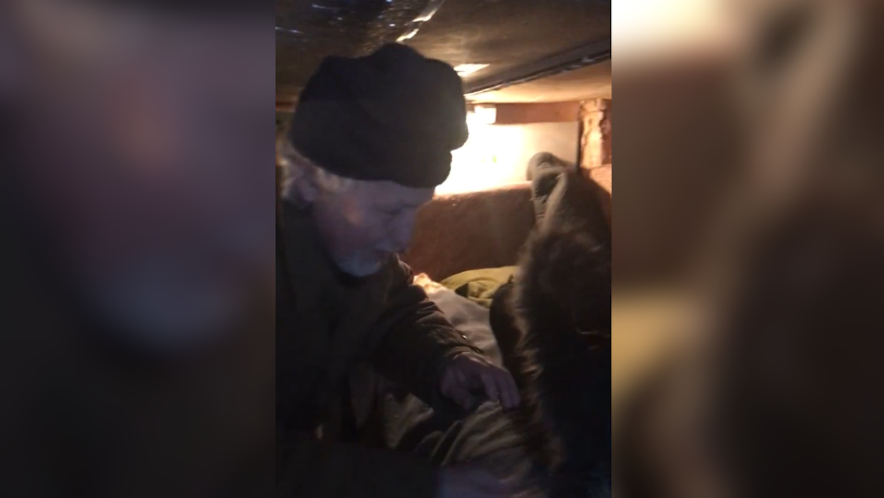 Пенсионер из Петербурга зимует в пустом садоводстве ради брошенных кошек фото из личного архива Пенсионер из Петербурга зимует в пустом садоводстве ради брошенных кошек фото из личного архива /