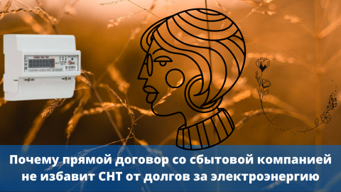 Почему прямой договор со сбытовой компанией не избавит СНТ от долгов за электроэнергию.