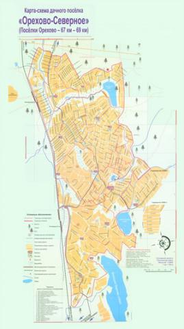 Подробный план массива садоводств "Орехово-Северное" 